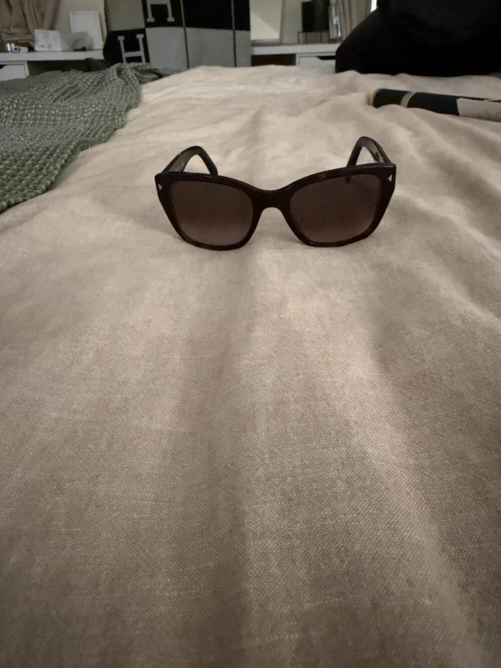 Prada Black Cat-Eye Sunglasses